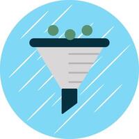 Funnel Flat Blue Circle Icon vector