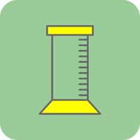 Graduated Cylinder Filled Yellow Icon vector