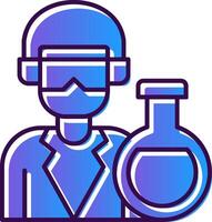 Chemist Gradient Filled Icon vector