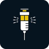 Syringe Glyph Two Color Icon vector