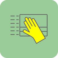 Dusting Filled Yellow Icon vector