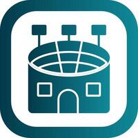 Stadium Glyph Gradient Round Corner Icon vector