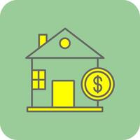 Home Loan Filled Yellow Icon vector