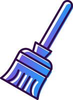 Broom Gradient Filled Icon vector