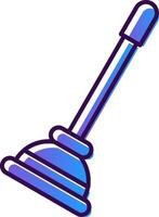 Plunger Gradient Filled Icon vector