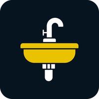 Sink Glyph Two Color Icon vector