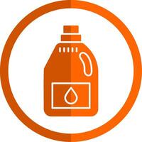 Detergent Glyph Orange Circle Icon vector