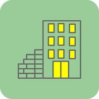 Brick Filled Yellow Icon vector