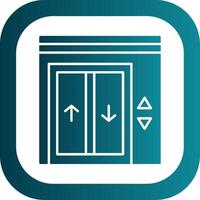 Elevator Glyph Gradient Round Corner Icon vector