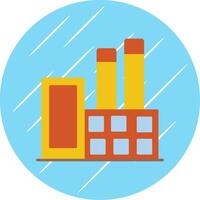 Industrial Buildings Flat Blue Circle Icon vector