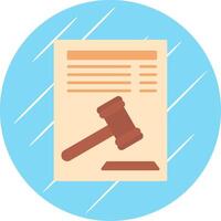 Legal Document Flat Blue Circle Icon vector