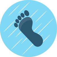 Footprint Flat Blue Circle Icon vector