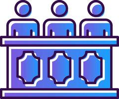 Panel of judges Gradient Filled Icon vector