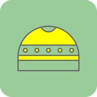 gorra lleno amarillo icono vector