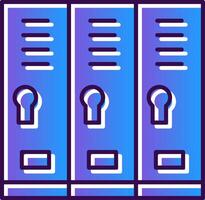 Locker Room Gradient Filled Icon vector