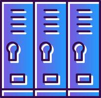 Locker Room Gradient Filled Icon vector