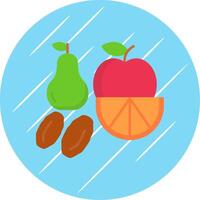 Fruta plano azul circulo icono vector