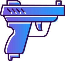 Pistol Gradient Filled Icon vector