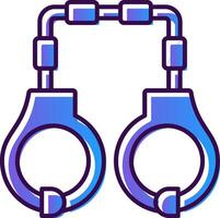 Handcuffs Gradient Filled Icon vector