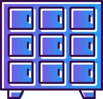 Locker Gradient Filled Icon vector