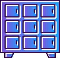 Locker Gradient Filled Icon vector