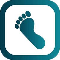 Footprint Glyph Gradient Round Corner Icon vector