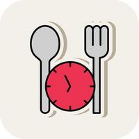 Fasting Line Filled White Shadow Icon vector