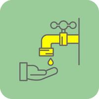 wudu lleno amarillo icono vector