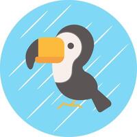 Toucan Flat Blue Circle Icon vector