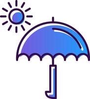 Umbrella Gradient Filled Icon vector