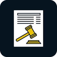 Legal Document Glyph Two Color Icon vector