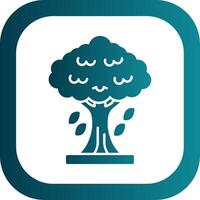 Tree Glyph Gradient Round Corner Icon vector