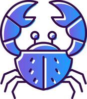 Crab Gradient Filled Icon vector
