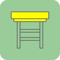 Stool Filled Yellow Icon vector