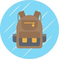 Backpack Flat Blue Circle Icon vector