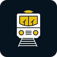 Train Glyph Two Color Icon vector