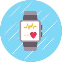 Smart Watch Flat Blue Circle Icon vector