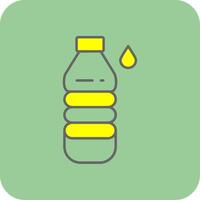 agua botella lleno amarillo icono vector