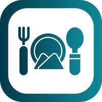 Cutlery Glyph Gradient Round Corner Icon vector