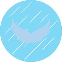 Wings Flat Blue Circle Icon vector