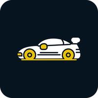 Sports Car Glyph Two Color Icon vector