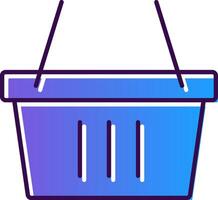 Basket Gradient Filled Icon vector