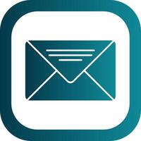 Email Glyph Gradient Round Corner Icon vector