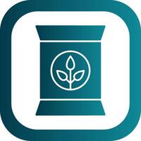 Fertilizer Glyph Gradient Round Corner Icon vector