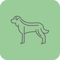 Dog Filled Yellow Icon vector