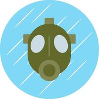 Gas Mask Flat Blue Circle Icon vector