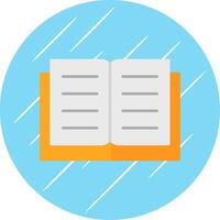 Book Flat Blue Circle Icon vector