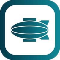Blimp Glyph Gradient Round Corner Icon vector