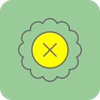 Reject Filled Yellow Icon vector