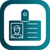 Id Glyph Gradient Round Corner Icon vector